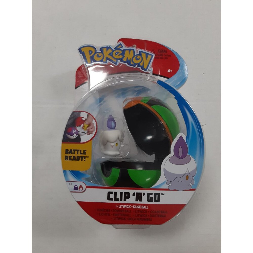 Pokemon Clip N Go Litwick & Dusk Ball New Slight Damage to Package - Picture 4 of 10
